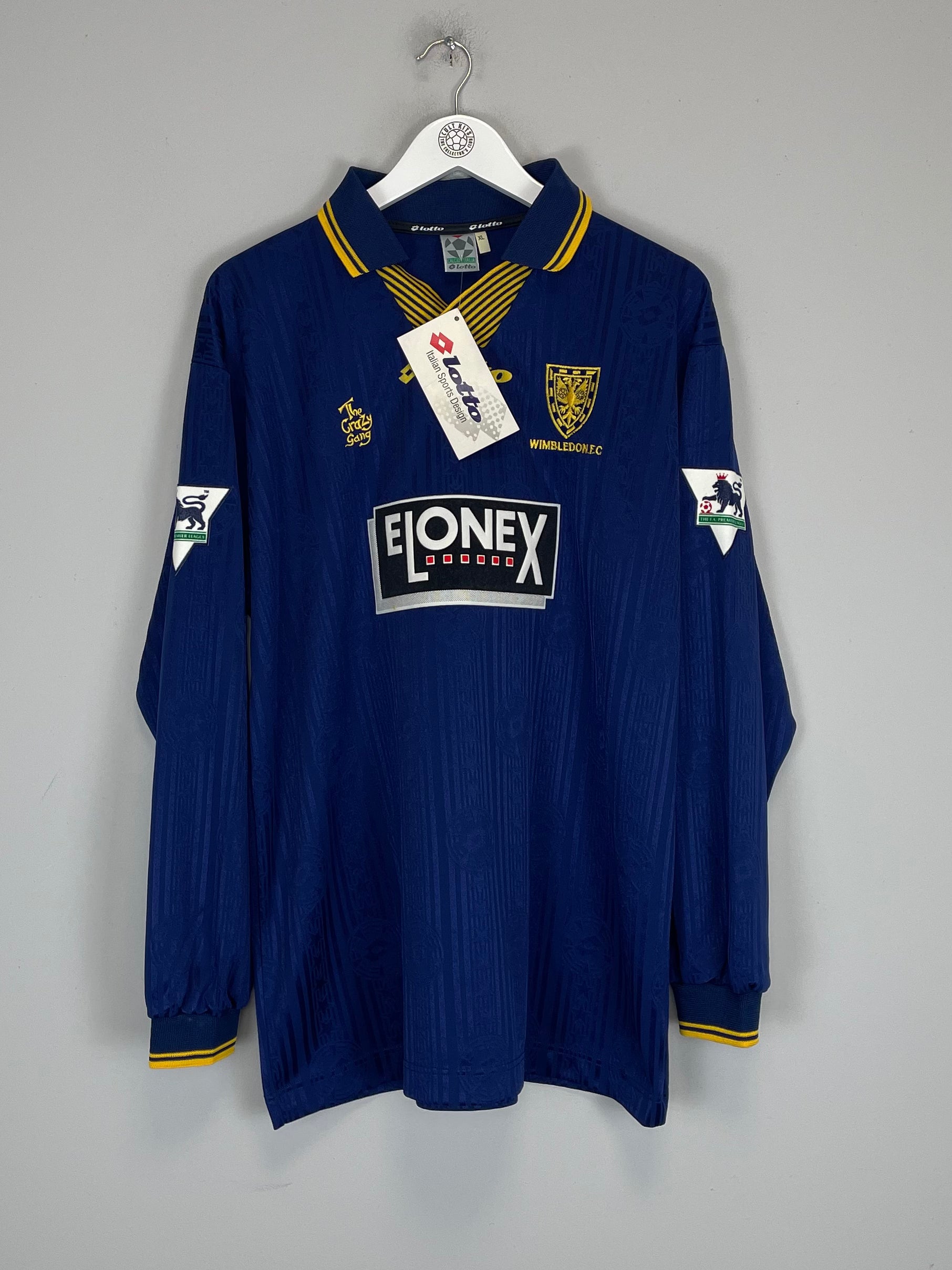 Shop 1997/99 WIMBLEDON THATCHER #6 L/S *BNWT* HOME SHIRT (XL) LOTTO, classic football shirts, vintage football shirts & retro soccer jerseys at Cult Kits