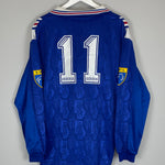 Shop 1996/97 RANGERS #11 L/S *MATCH ISSUE* HOME SHIRT (XL) ADIDAS, classic football shirts, vintage football shirts & retro soccer jerseys at Cult Kits