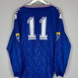 Shop 1996/97 RANGERS #11 L/S *MATCH ISSUE* HOME SHIRT (XL) ADIDAS, classic football shirts, vintage football shirts & retro soccer jerseys at Cult Kits