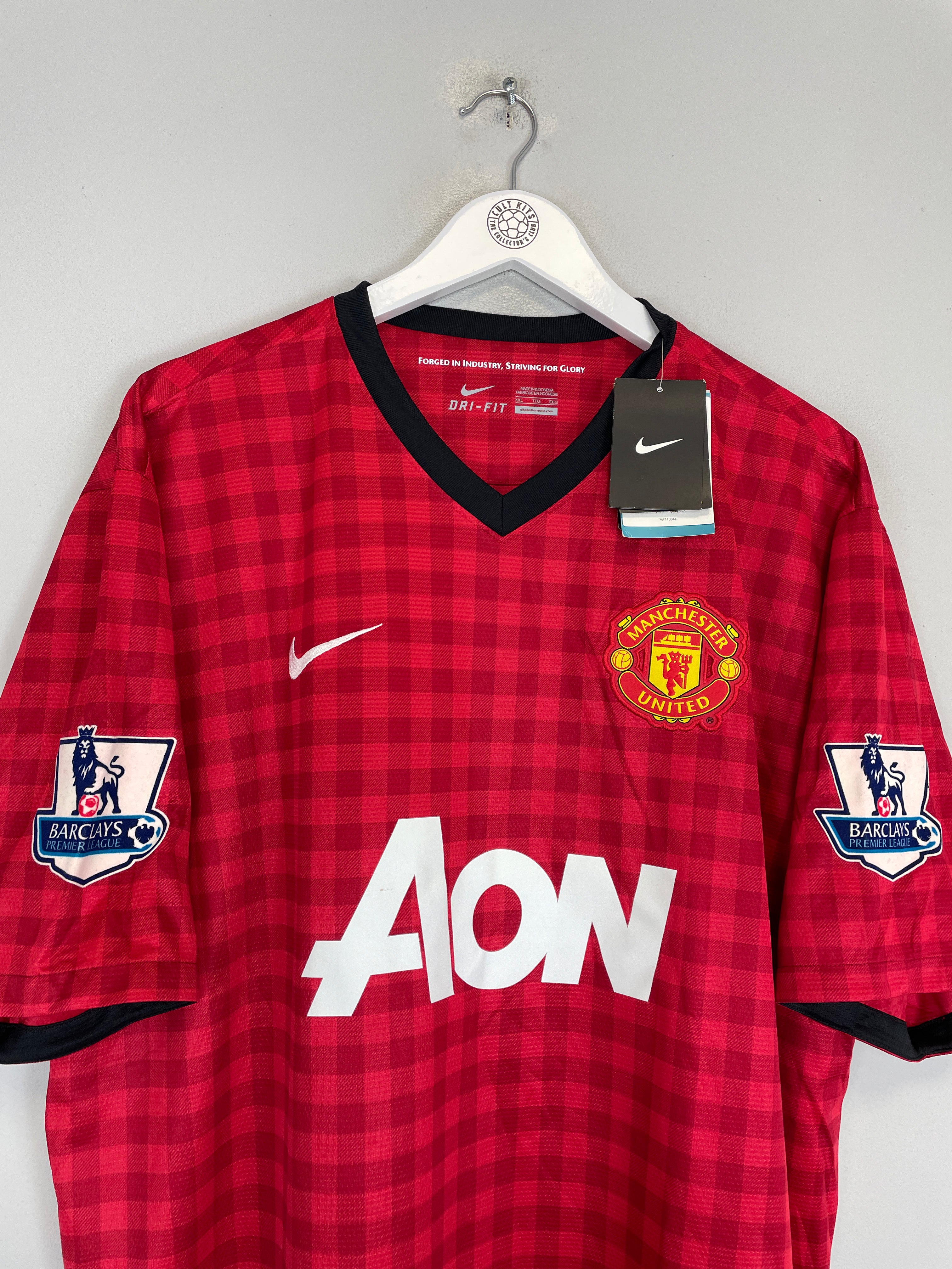 Shop 2012/13 MANCHESTER UNITED BUTTNER #28 *BNWT* HOME SHIRT (XXL) NIKE, classic football shirts, vintage football shirts & retro soccer jerseys at Cult Kits