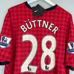 Shop 2012/13 MANCHESTER UNITED BUTTNER #28 *BNWT* HOME SHIRT (XXL) NIKE, classic football shirts, vintage football shirts & retro soccer jerseys at Cult Kits