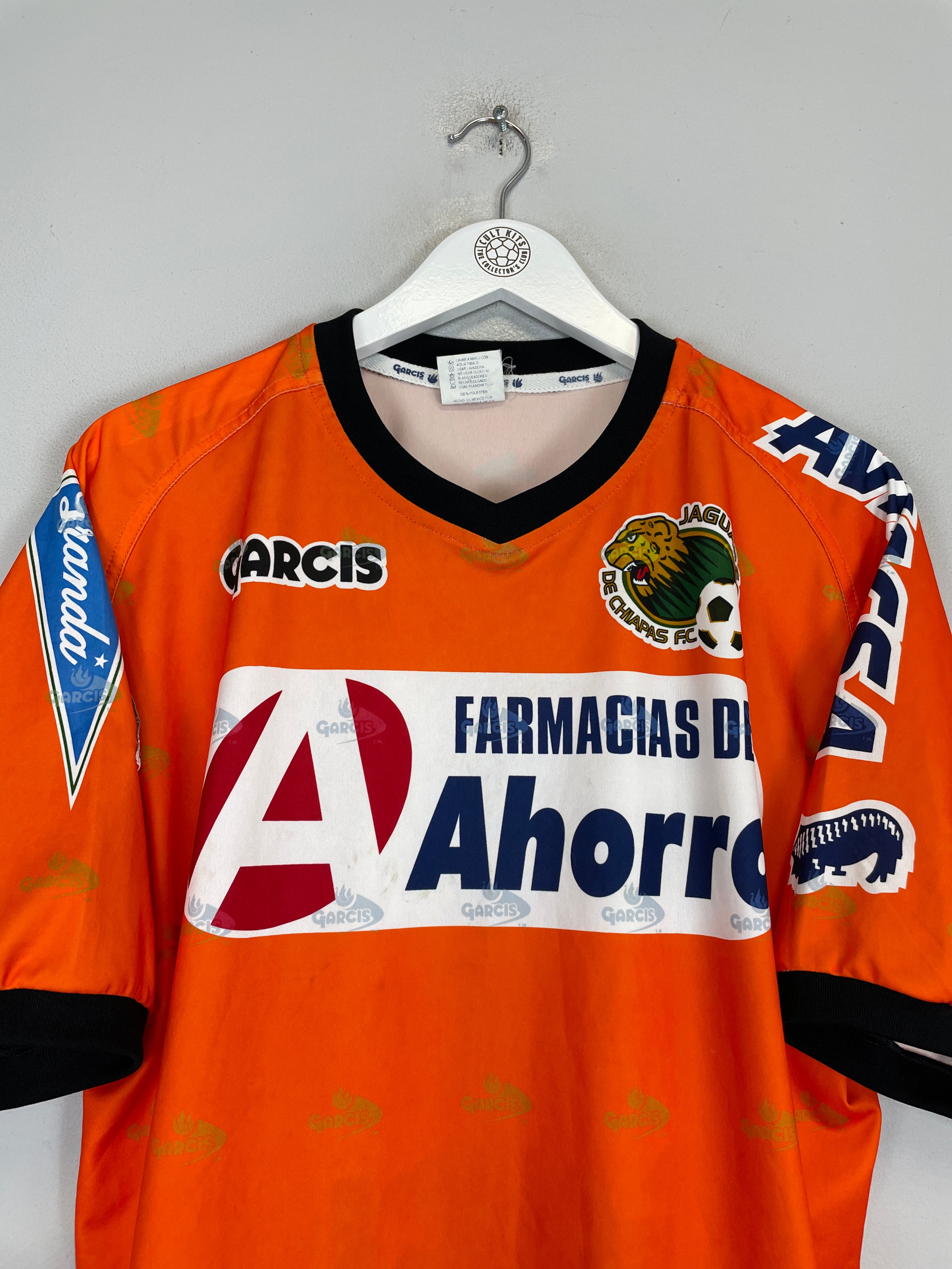 Shop 2003 JAGUARES CHIAPAS HOME SHIRT (XL) GARCIS, classic football shirts, vintage football shirts & retro soccer jerseys at Cult Kits