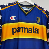 Shop 2002/03 PARMA NAKATA #10 HOME SHIRT (M) CHAMPION, classic football shirts, vintage football shirts & retro soccer jerseys at Cult Kits
