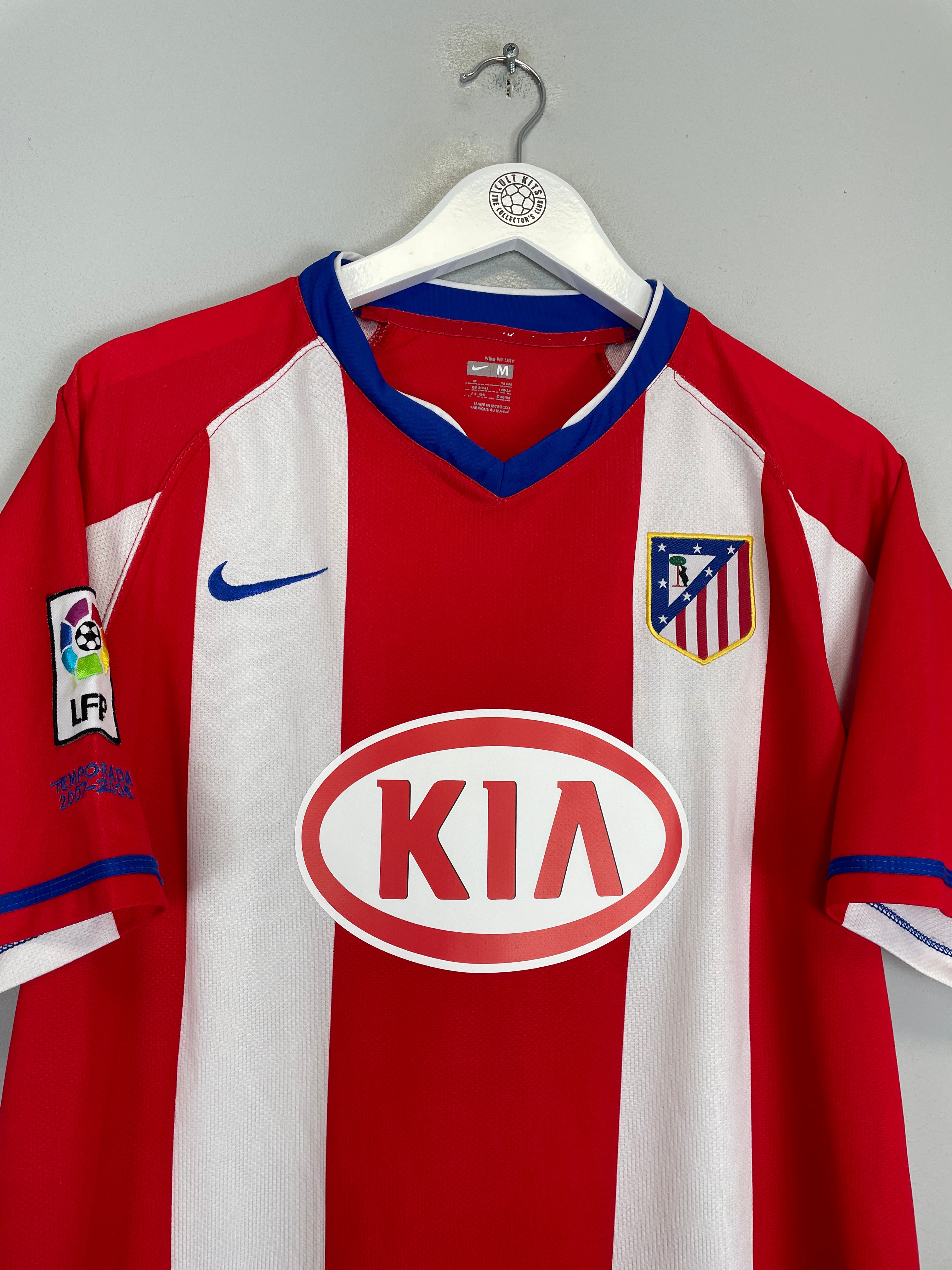 Shop 2007/08 ATLETICO MADRID KUN AGUERO #10 HOME SHIRT (M) NIKE, classic football shirts, vintage football shirts & retro soccer jerseys at Cult Kits