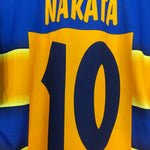 Shop 2002/03 PARMA NAKATA #10 HOME SHIRT (M) CHAMPION, classic football shirts, vintage football shirts & retro soccer jerseys at Cult Kits