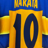 Shop 2002/03 PARMA NAKATA #10 HOME SHIRT (M) CHAMPION, classic football shirts, vintage football shirts & retro soccer jerseys at Cult Kits