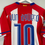 Shop 2007/08 ATLETICO MADRID KUN AGUERO #10 HOME SHIRT (M) NIKE, classic football shirts, vintage football shirts & retro soccer jerseys at Cult Kits