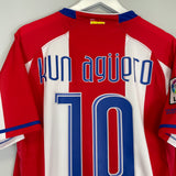 Shop 2007/08 ATLETICO MADRID KUN AGUERO #10 HOME SHIRT (M) NIKE, classic football shirts, vintage football shirts & retro soccer jerseys at Cult Kits