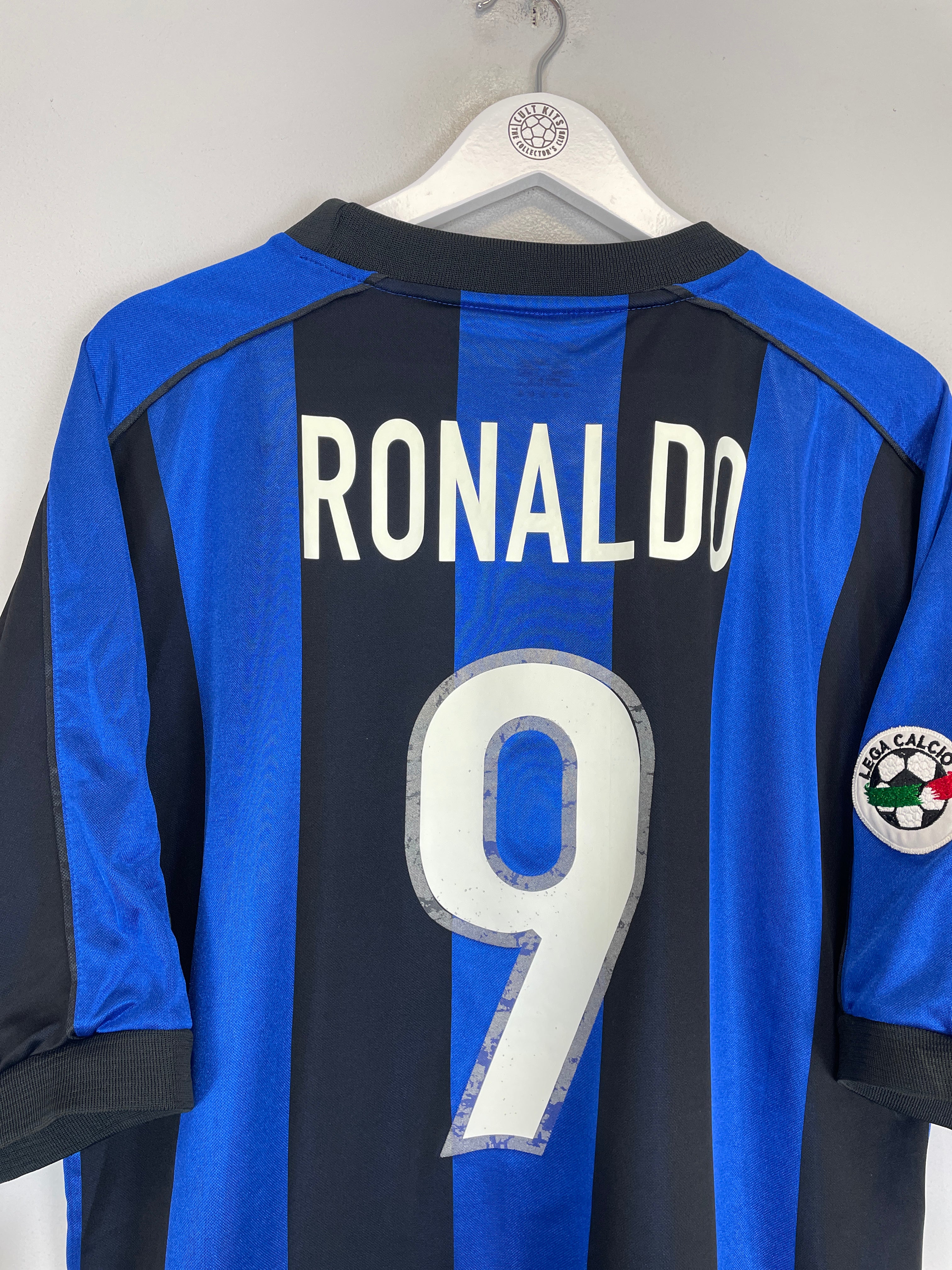 Shop 2000/01 INTER MILAN RONALDO #9 *BNWT* HOME SHIRT (L) NIKE, classic football shirts, vintage football shirts & retro soccer jerseys at Cult Kits