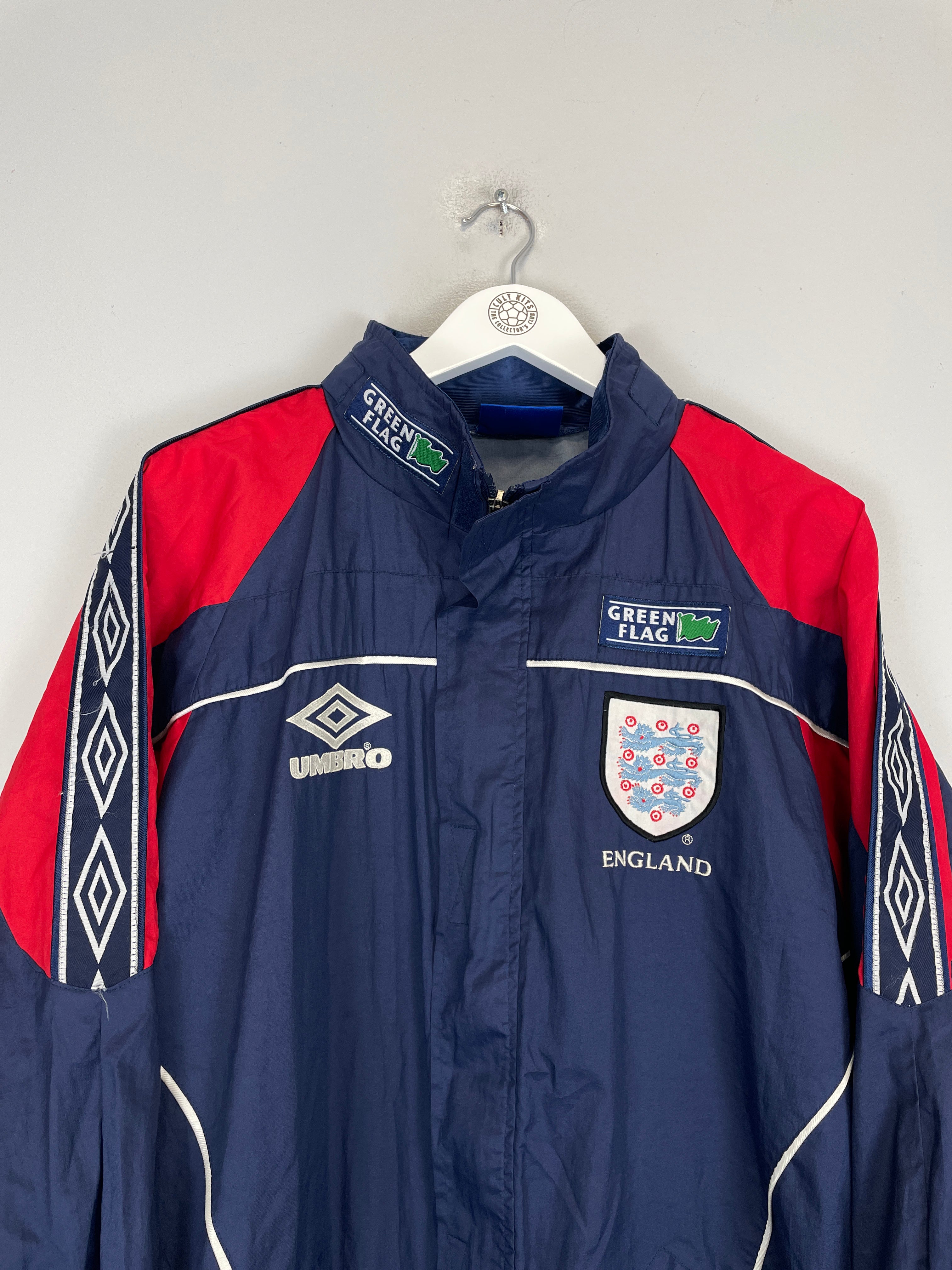 Shop 1995/97 ENGLAND TRACK JACKET (M) UMBRO, classic football shirts, vintage football shirts & retro soccer jerseys at Cult Kits
