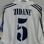 Shop 2001/02 REAL MADRID ZIDANE #5 *BNWT* C/L HOME SHIRT (XXL) ADIDAS, classic football shirts, vintage football shirts & retro soccer jerseys at Cult Kits