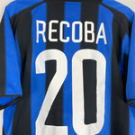 Shop 2003/04 INTER MILAN RECOBA #20 HOME SHIRT (L) NIKE, classic football shirts, vintage football shirts & retro soccer jerseys at Cult Kits