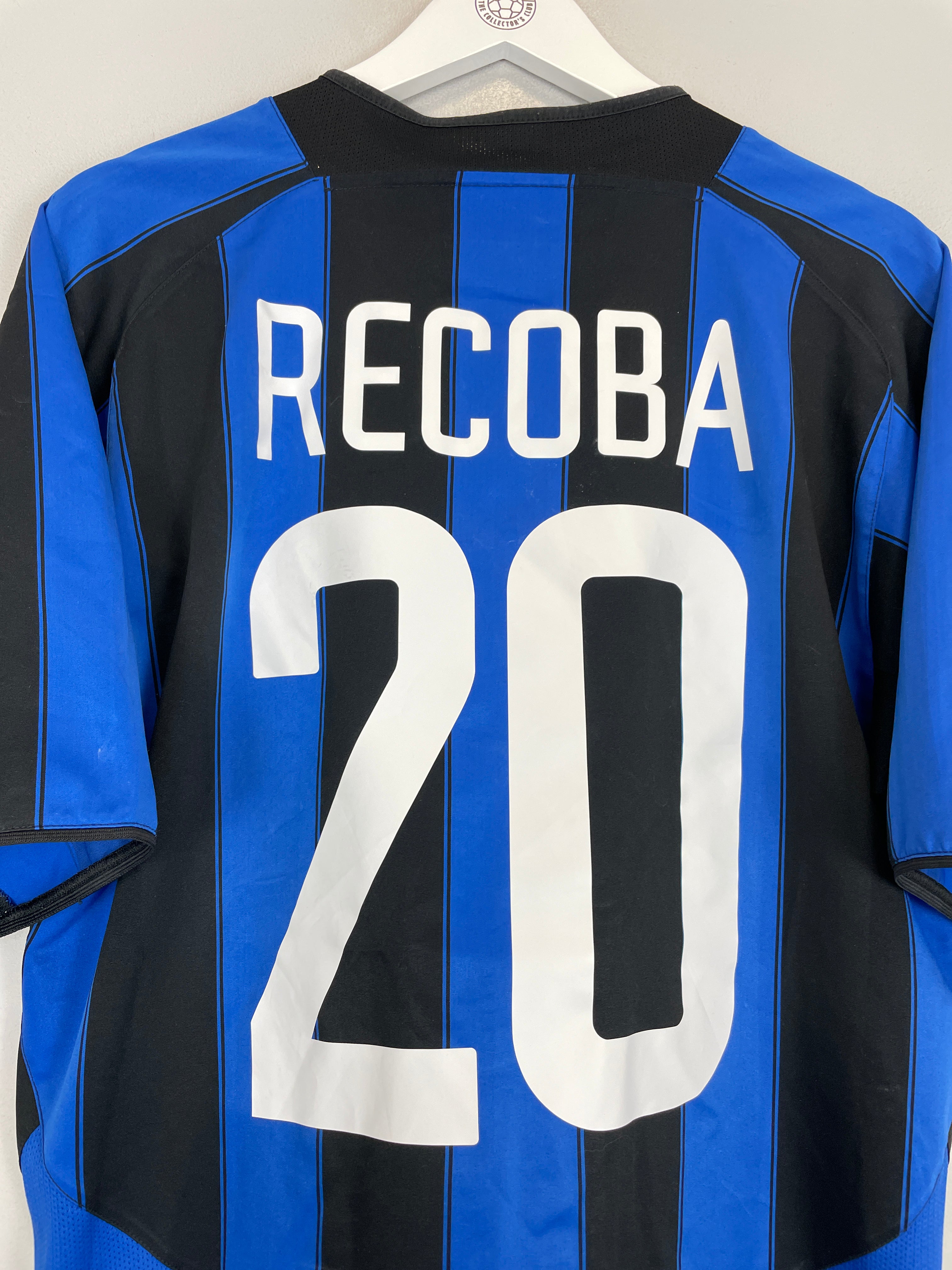 Shop 2003/04 INTER MILAN RECOBA #20 HOME SHIRT (L) NIKE, classic football shirts, vintage football shirts & retro soccer jerseys at Cult Kits