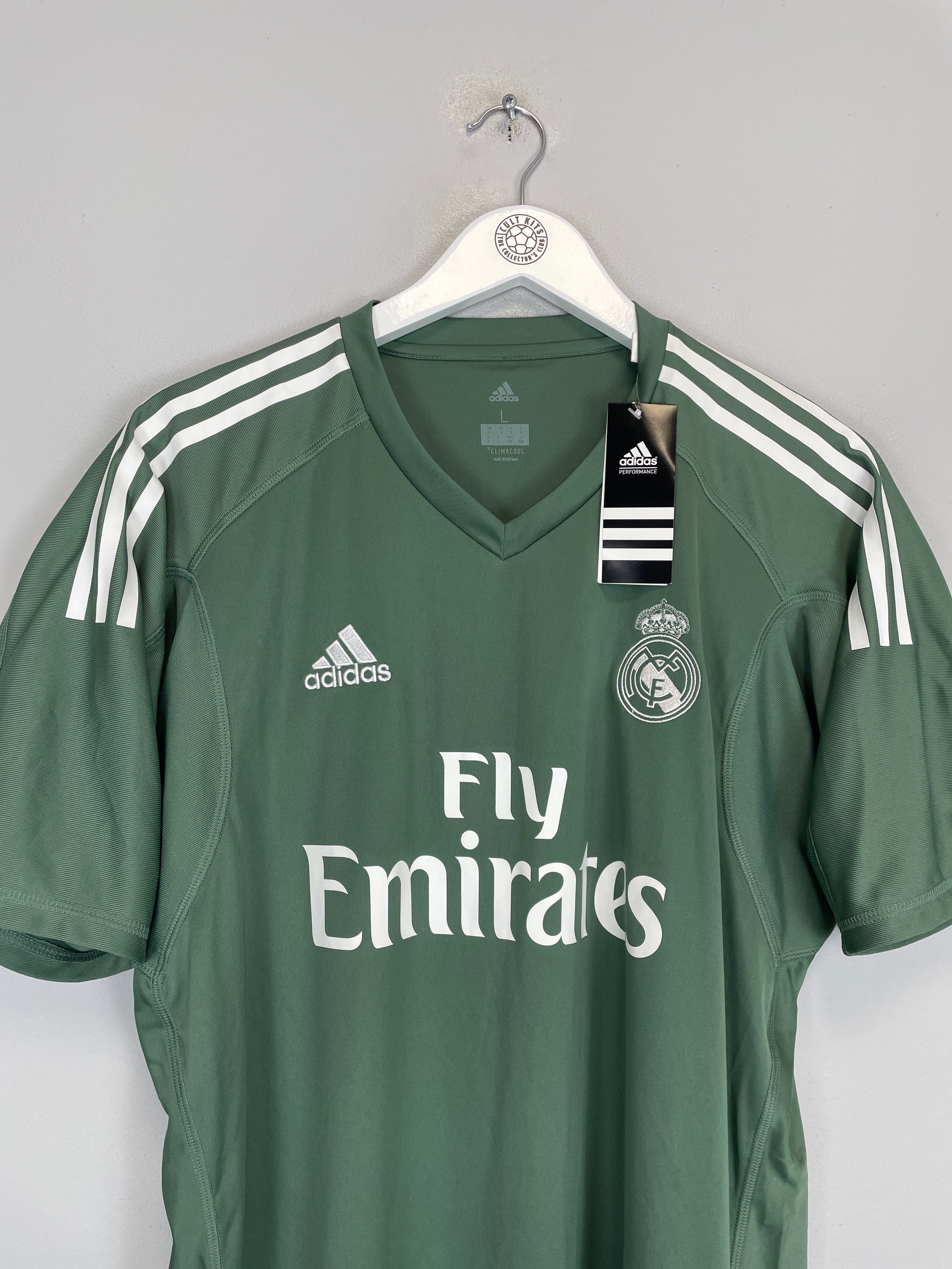 Shop 2017/18 REAL MADRID *BNWT* GK SHIRT (L) ADIDAS, classic football shirts, vintage football shirts & retro soccer jerseys at Cult Kits
