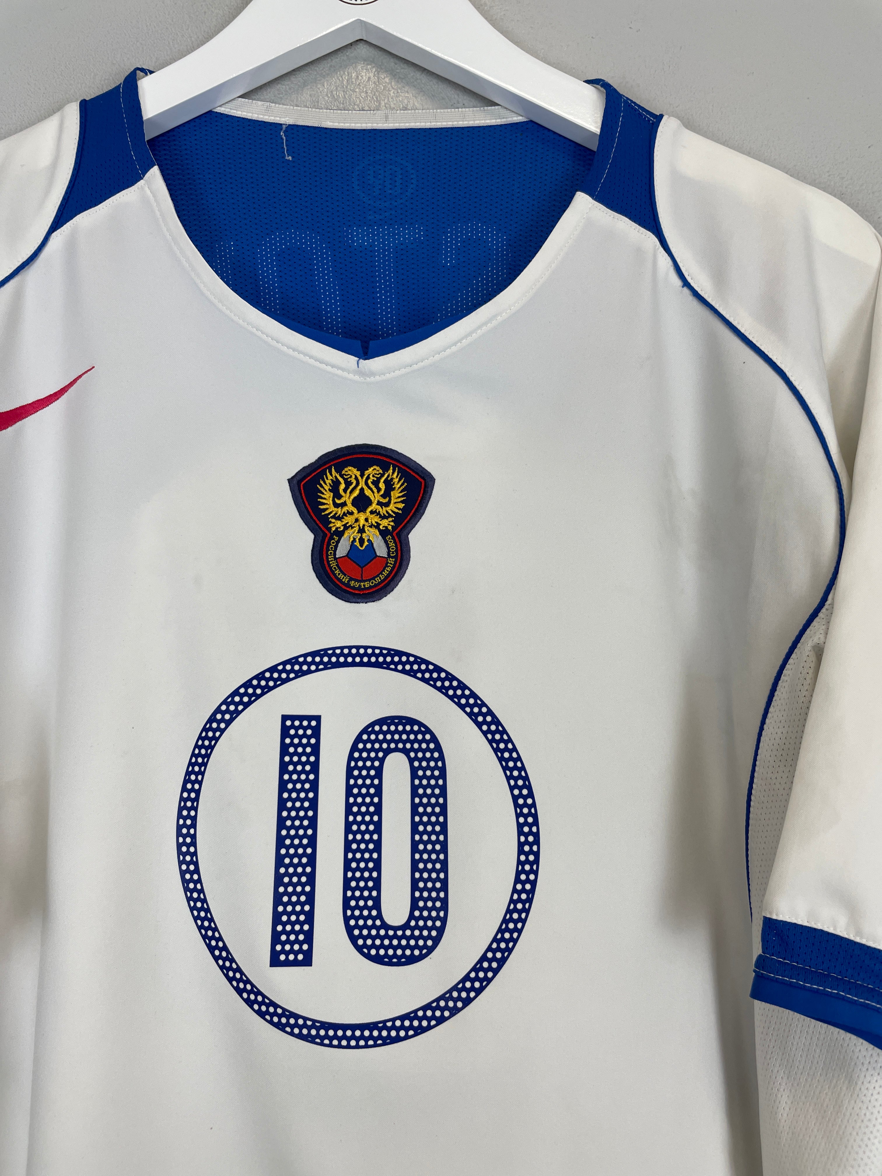Shop 2004/06 RUSSIA MOSTOVOI #10 AWAY SHIRT (XL) NIKE, classic football shirts, vintage football shirts & retro soccer jerseys at Cult Kits