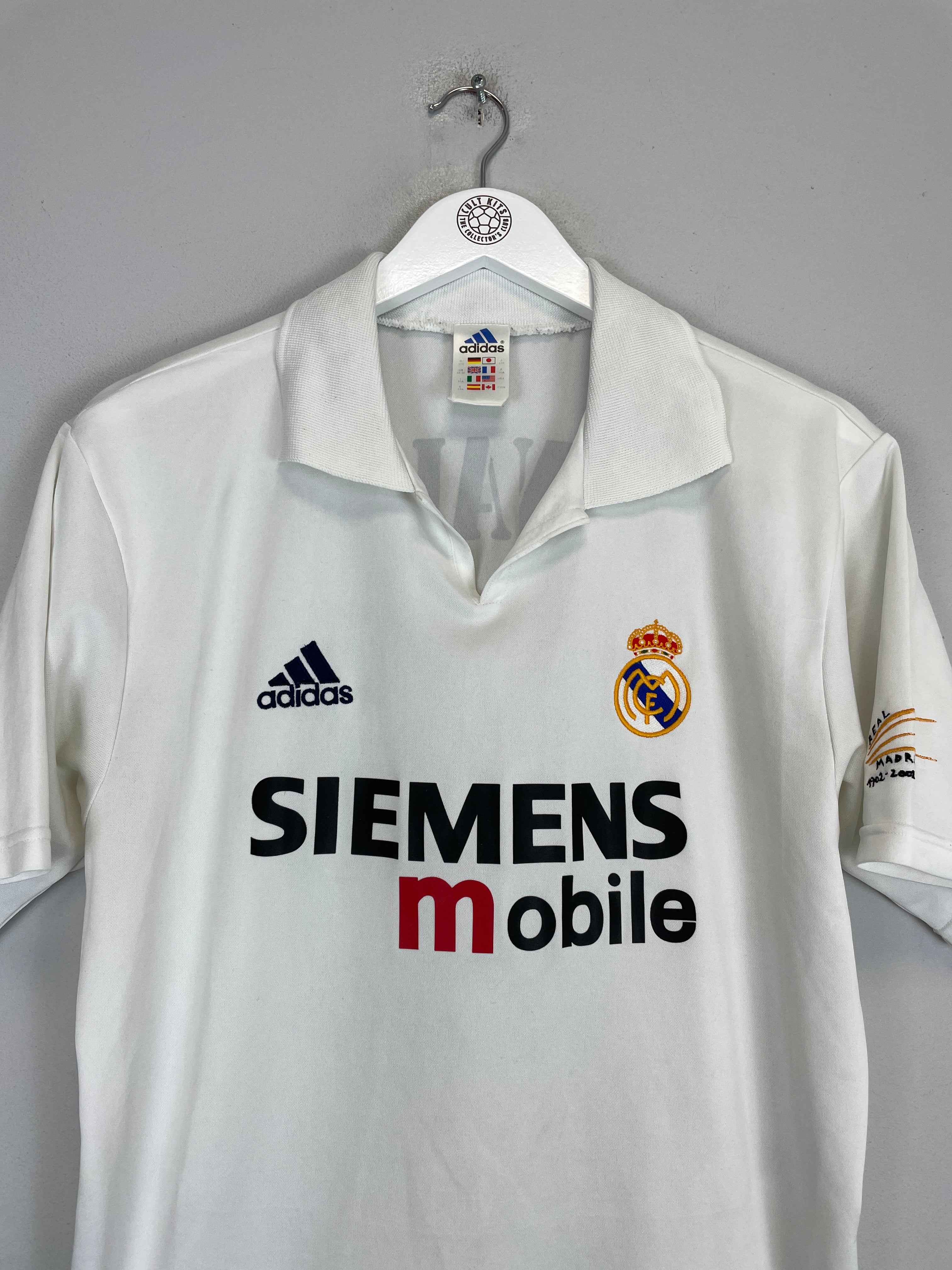 Shop 2002/03 REAL MADRID RONALDO #11 *CENTENARY* HOME SHIRT (S) ADIDAS, classic football shirts, vintage football shirts & retro soccer jerseys at Cult Kits