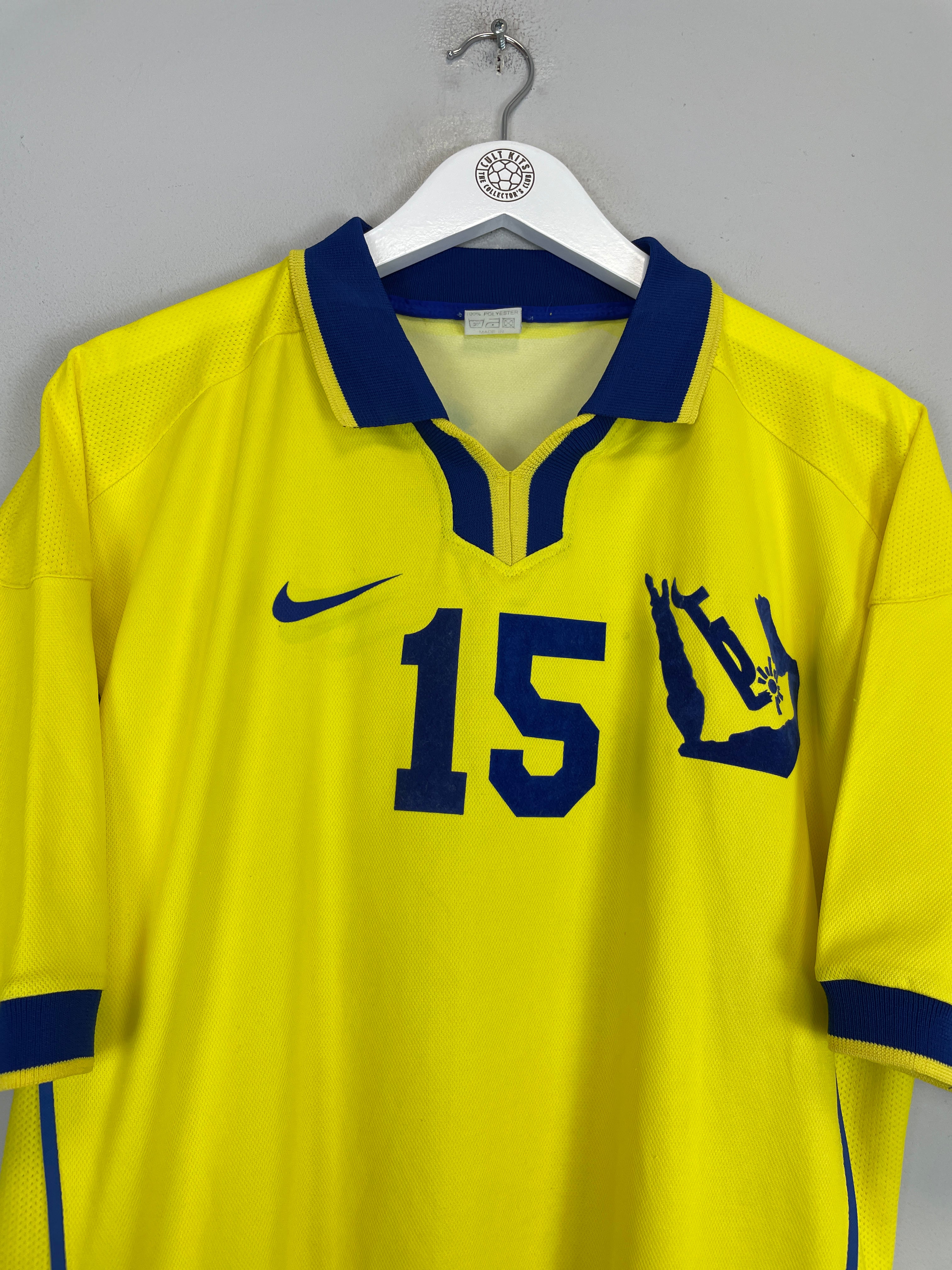 Shop 1997/98 AL NASSR AL DHAFERI #15 HOME SHIRT (XXL) NIKE, classic football shirts, vintage football shirts & retro soccer jerseys at Cult Kits