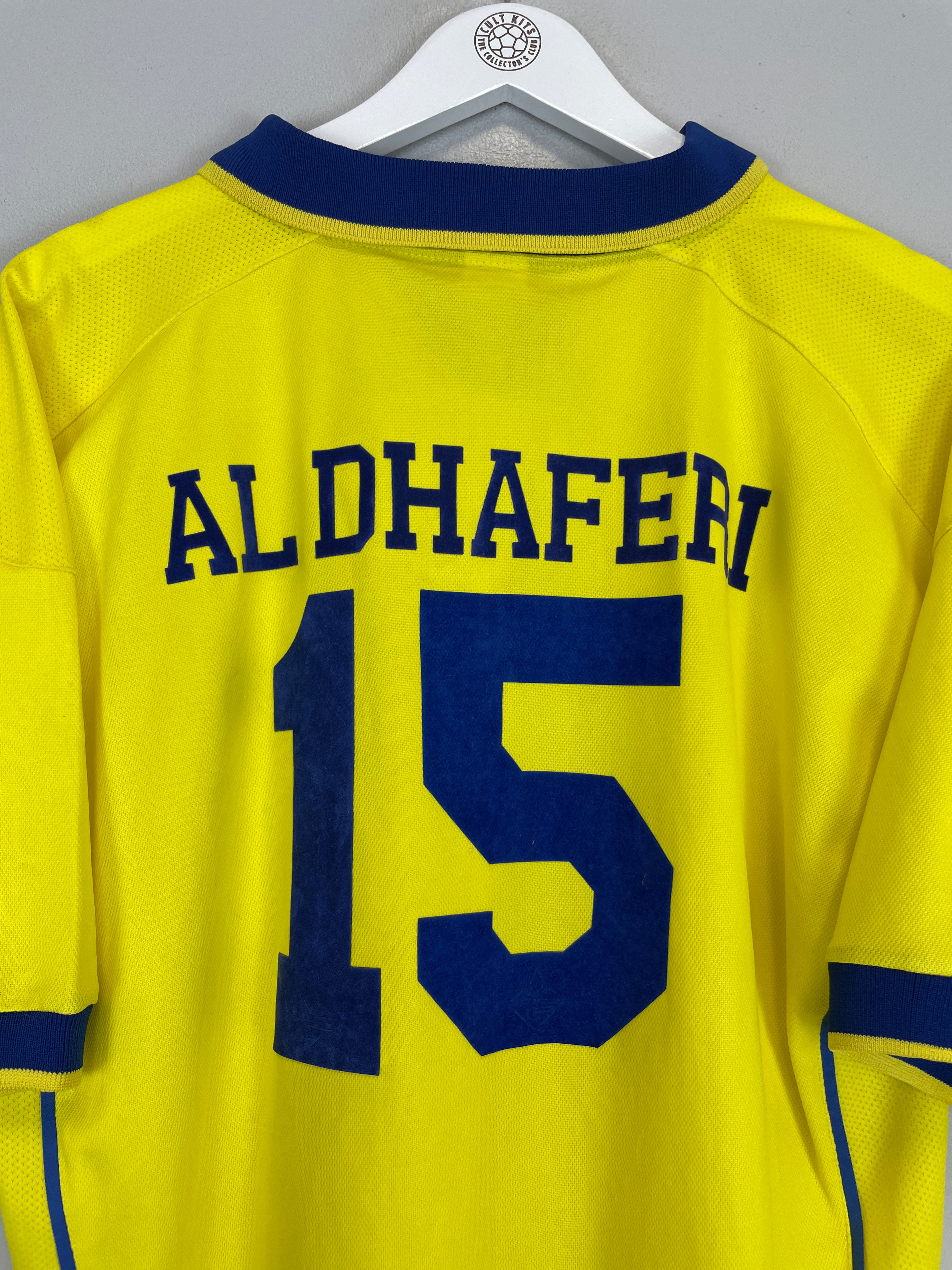 Shop 1997/98 AL NASSR AL DHAFERI #15 HOME SHIRT (XXL) NIKE, classic football shirts, vintage football shirts & retro soccer jerseys at Cult Kits