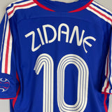 Shop 2006/07 FRANCE ZIDANE #10 *PLAYER ISSUE* HOME SHIRT (XL) ADIDAS, classic football shirts, vintage football shirts & retro soccer jerseys at Cult Kits