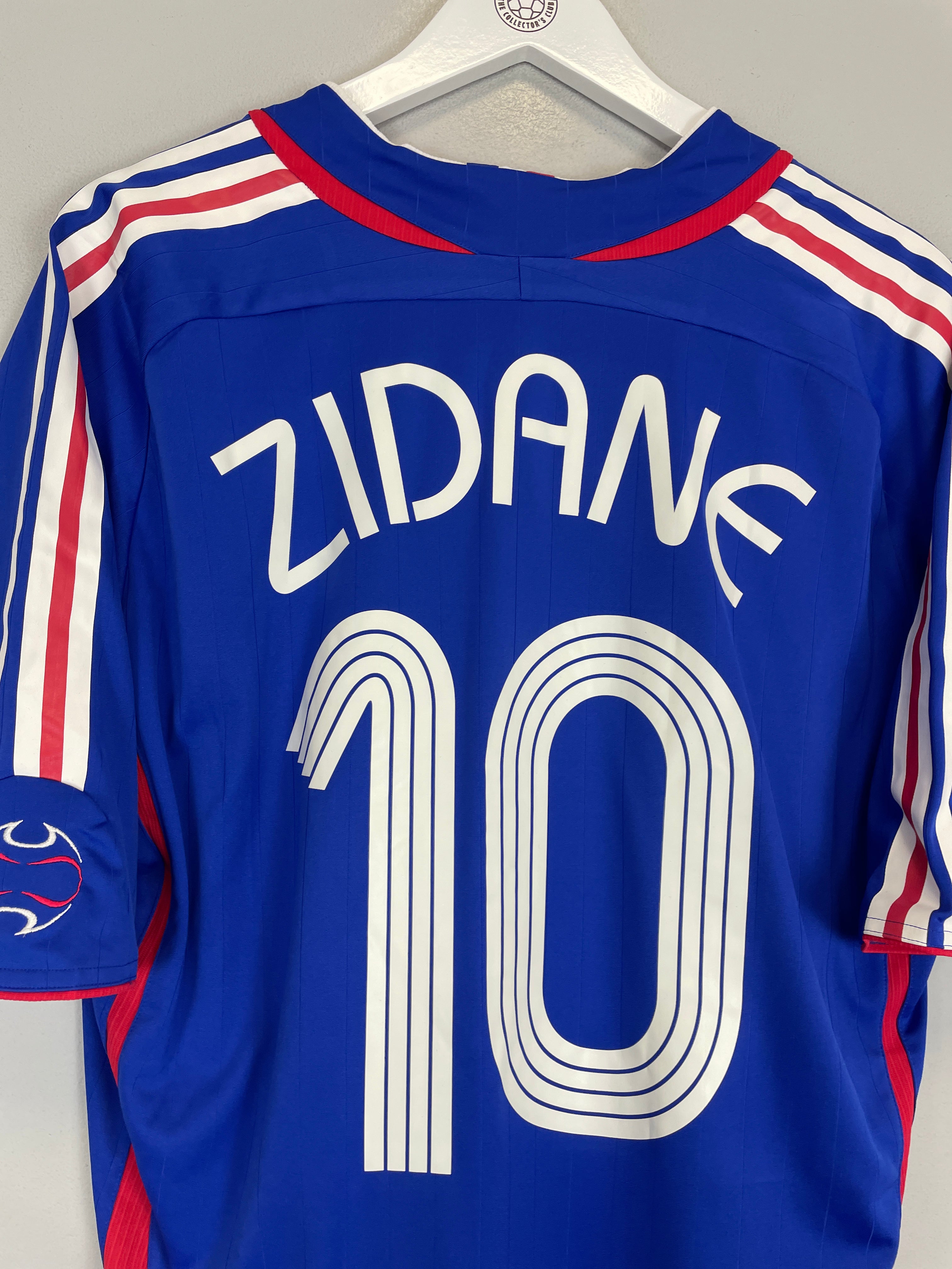 Shop 2006/07 FRANCE ZIDANE #10 *PLAYER ISSUE* HOME SHIRT (XL) ADIDAS, classic football shirts, vintage football shirts & retro soccer jerseys at Cult Kits