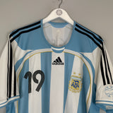 Shop 2006/07 ARGENTINA MESSI #19 *PLAYER ISSUE* HOME SHIRT (XL) ADIDAS, classic football shirts, vintage football shirts & retro soccer jerseys at Cult Kits