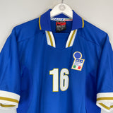 Shop 1996/97 ITALY #16 *PLAYER ISSUE* HOME SHIRT (L) NIKE, classic football shirts, vintage football shirts & retro soccer jerseys at Cult Kits