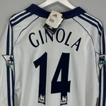 Shop 1999/01 TOTTENHAM GINOLA #14 *BNWT* L/S HOME SHIRT (XL) ADIDAS, classic football shirts, vintage football shirts & retro soccer jerseys at Cult Kits