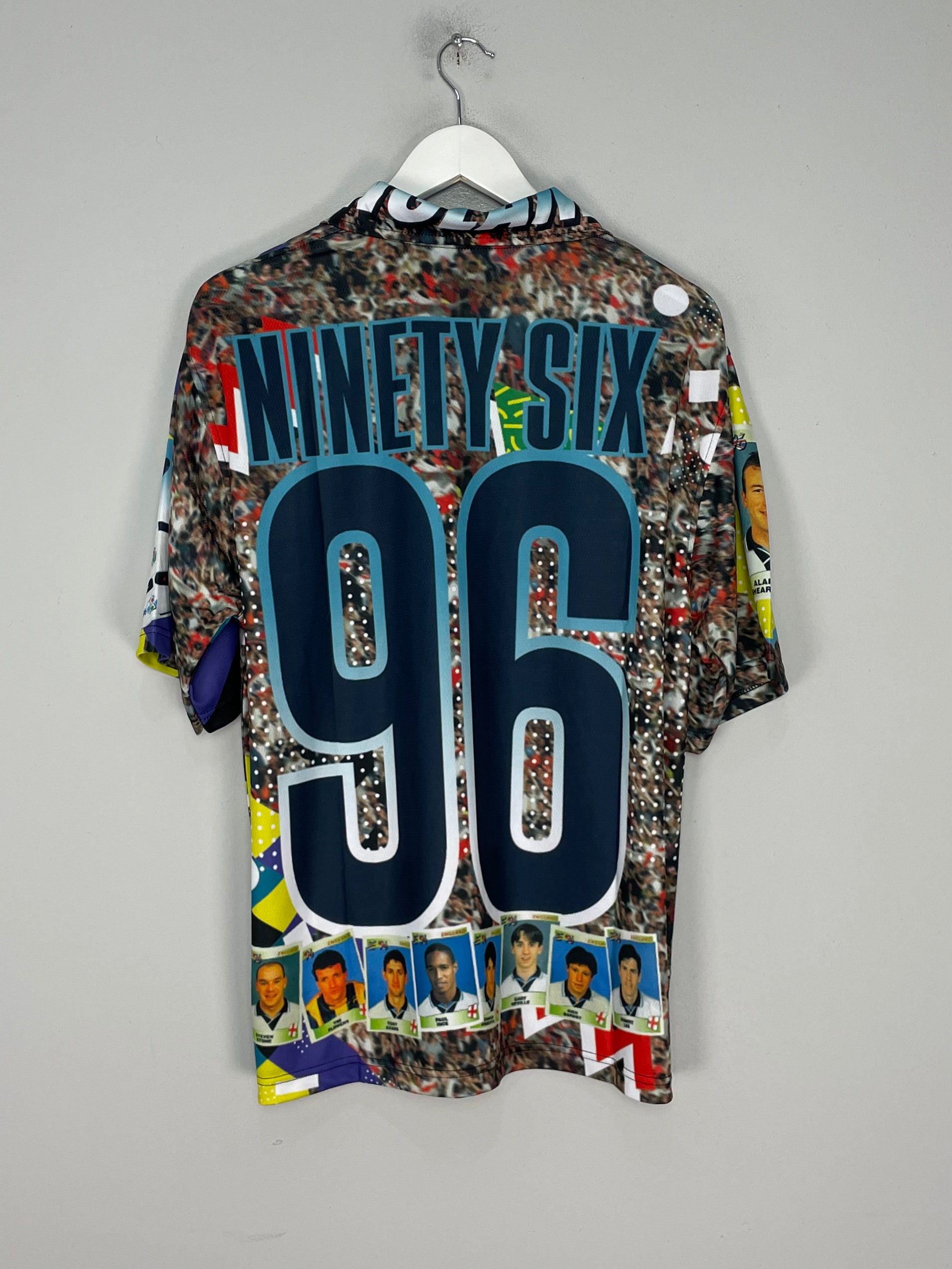 Shop 1996 ENGLAND 'JUST THE TICKET' EURO 96 BOOTLEG SHIRT (MULTIPLE SIZES) CULT, classic football shirts, vintage football shirts & retro soccer jerseys at Cult Kits