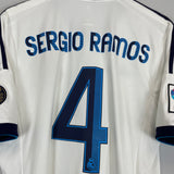 Shop 2012/13 REAL MADRID SERGIO RAMOS #4 HOME SHIRT (L) ADIDAS, classic football shirts, vintage football shirts & retro soccer jerseys at Cult Kits
