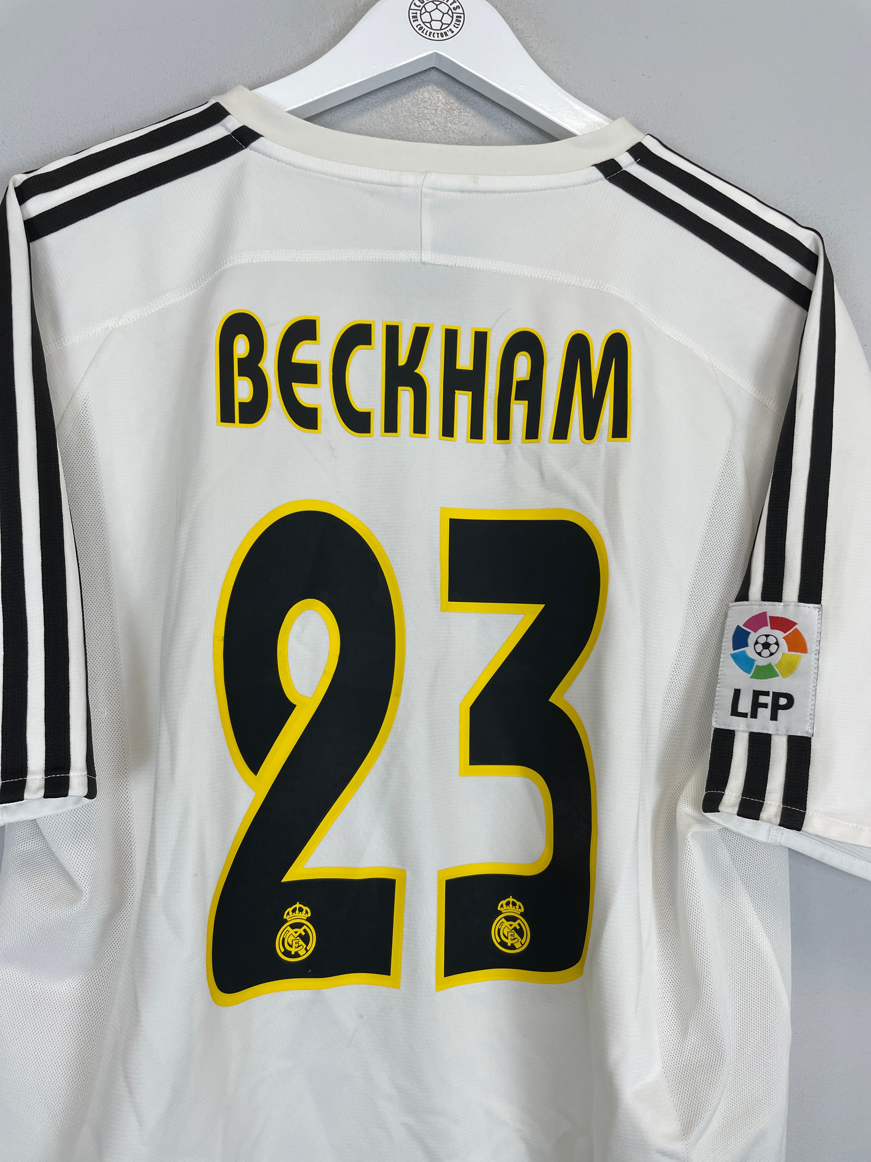 Shop 2003/04 REAL MADRID BECKHAM #23 HOME SHIRT (XL) ADIDAS, classic football shirts, vintage football shirts & retro soccer jerseys at Cult Kits