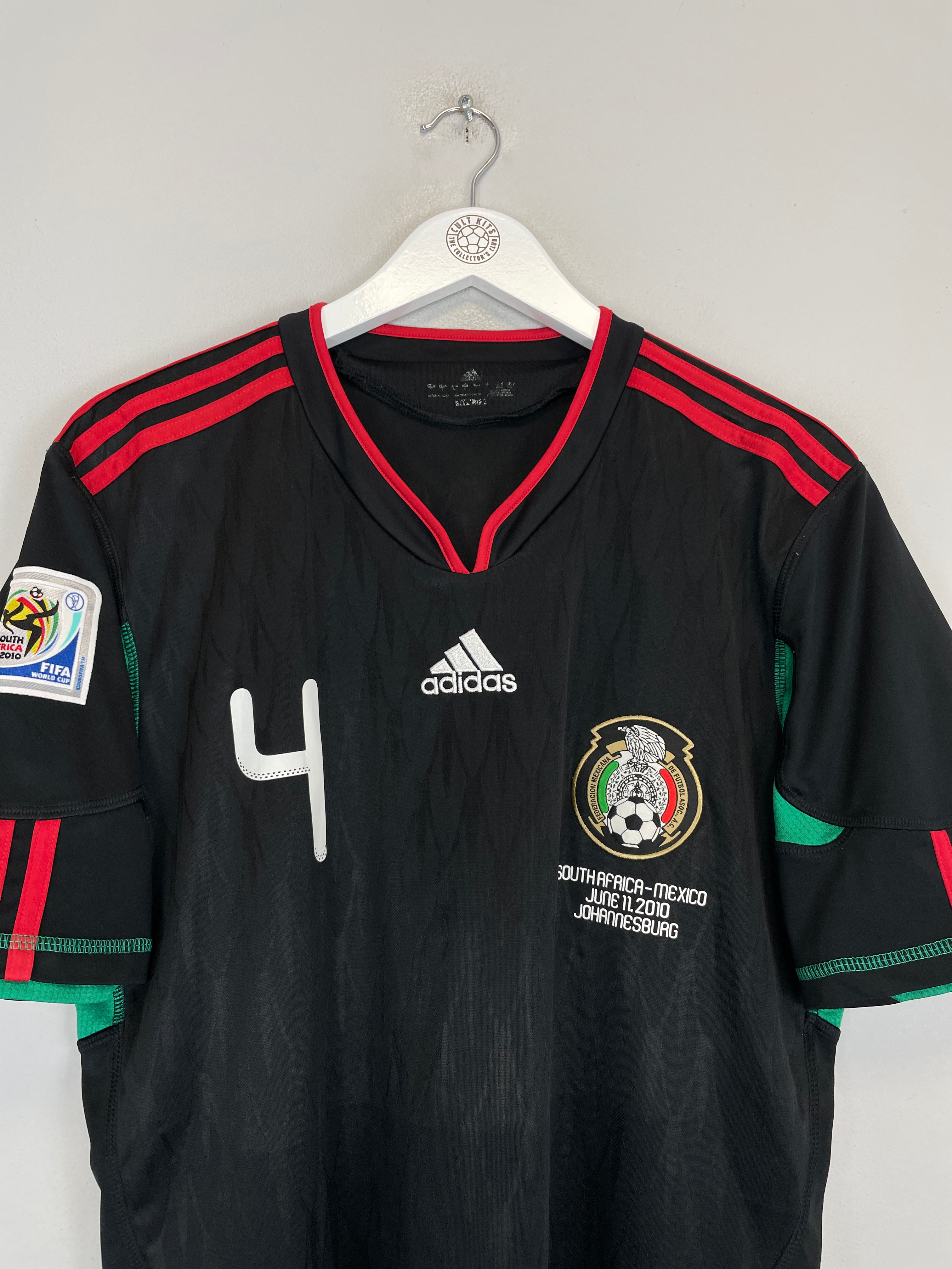 Shop 2010/11 MEXICO R.MARQUEZ #4 AWAY SHIRT (L) ADIDAS, classic football shirts, vintage football shirts & retro soccer jerseys at Cult Kits