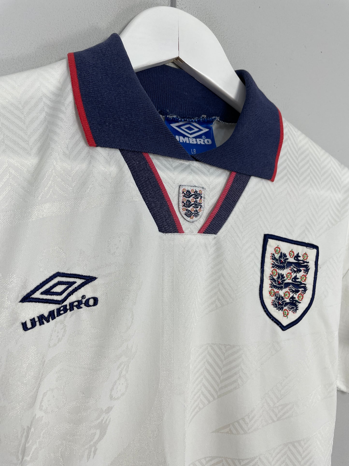 1993/95 ENGLAND HOME SHIRT (L.KIDS) UMBRO