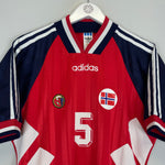 Shop 1994 NORWAY BJORNBYE #5 HOME SHIRT (M) ADIDAS, classic football shirts, vintage football shirts & retro soccer jerseys at Cult Kits