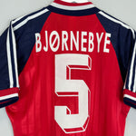Shop 1994 NORWAY BJORNBYE #5 HOME SHIRT (M) ADIDAS, classic football shirts, vintage football shirts & retro soccer jerseys at Cult Kits