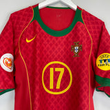 Shop 2004/06 PORTUGAL RONALDO #17 HOME SHIRT (L) NIKE, classic football shirts, vintage football shirts & retro soccer jerseys at Cult Kits