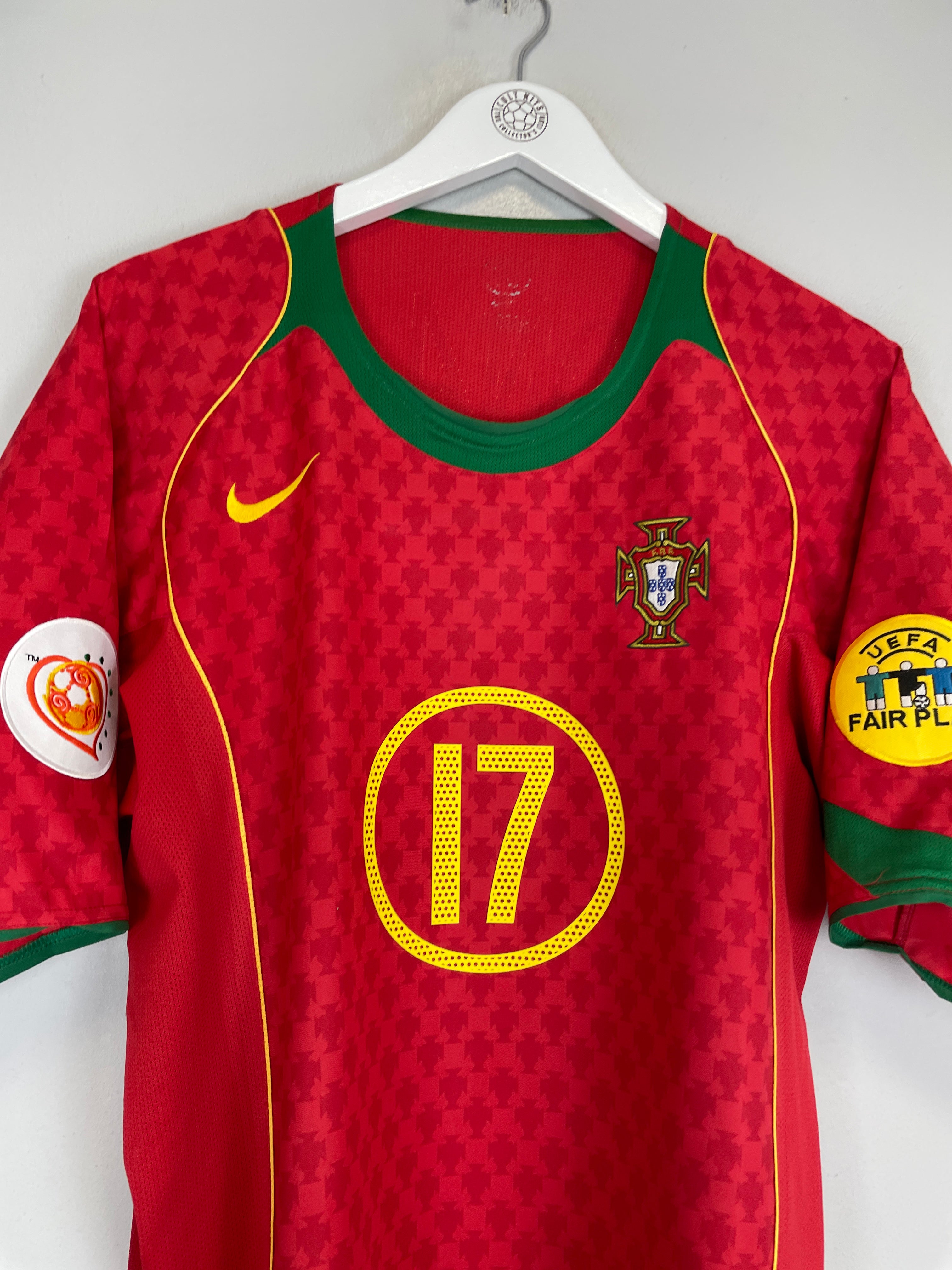 Shop 2004/06 PORTUGAL RONALDO #17 HOME SHIRT (L) NIKE, classic football shirts, vintage football shirts & retro soccer jerseys at Cult Kits