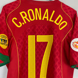 Shop 2004/06 PORTUGAL RONALDO #17 HOME SHIRT (L) NIKE, classic football shirts, vintage football shirts & retro soccer jerseys at Cult Kits