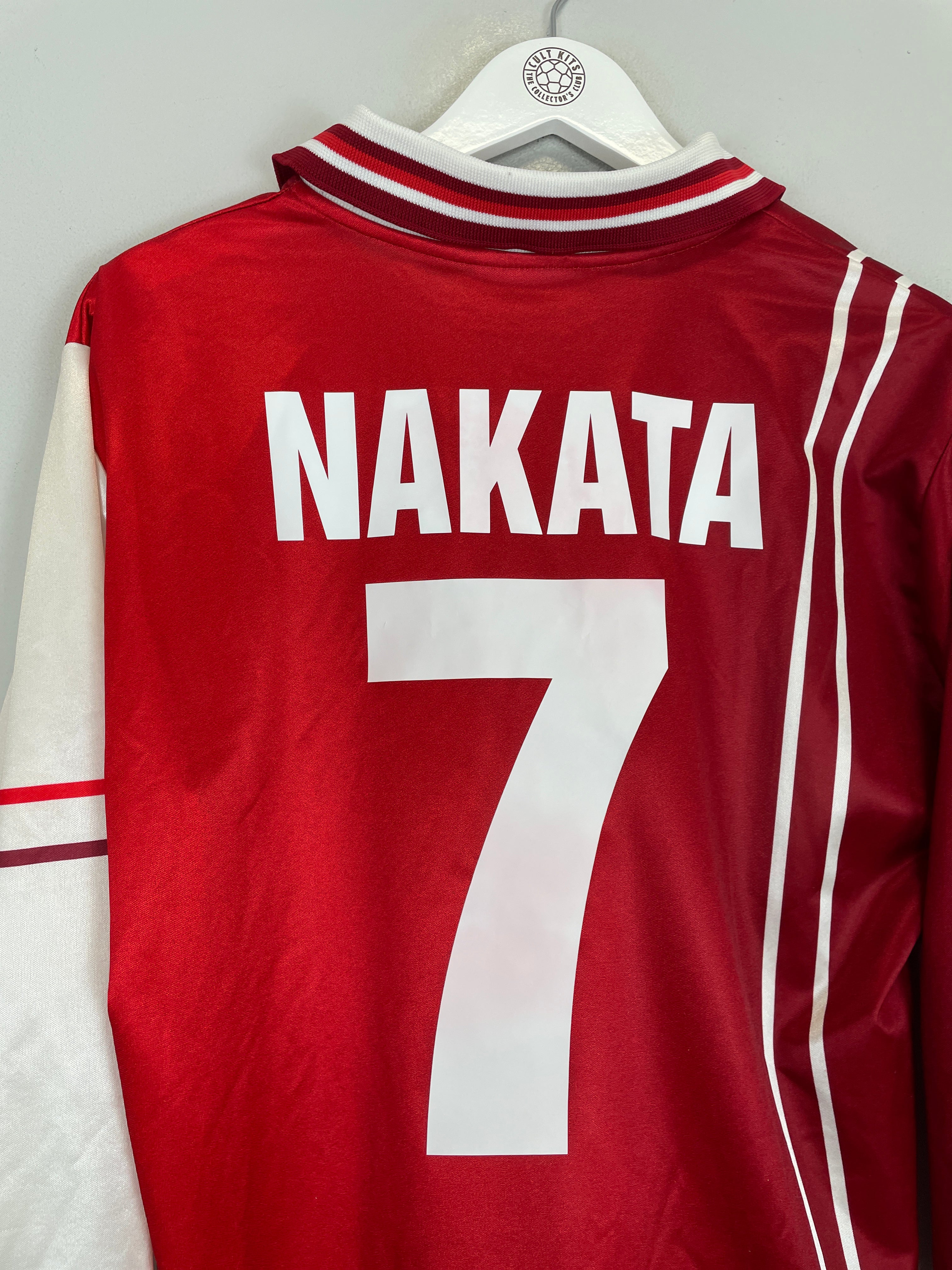 Shop 1998/99 PERUGIA NAKATA #7 L/S HOME SHIRT (L) GALEX, classic football shirts, vintage football shirts & retro soccer jerseys at Cult Kits