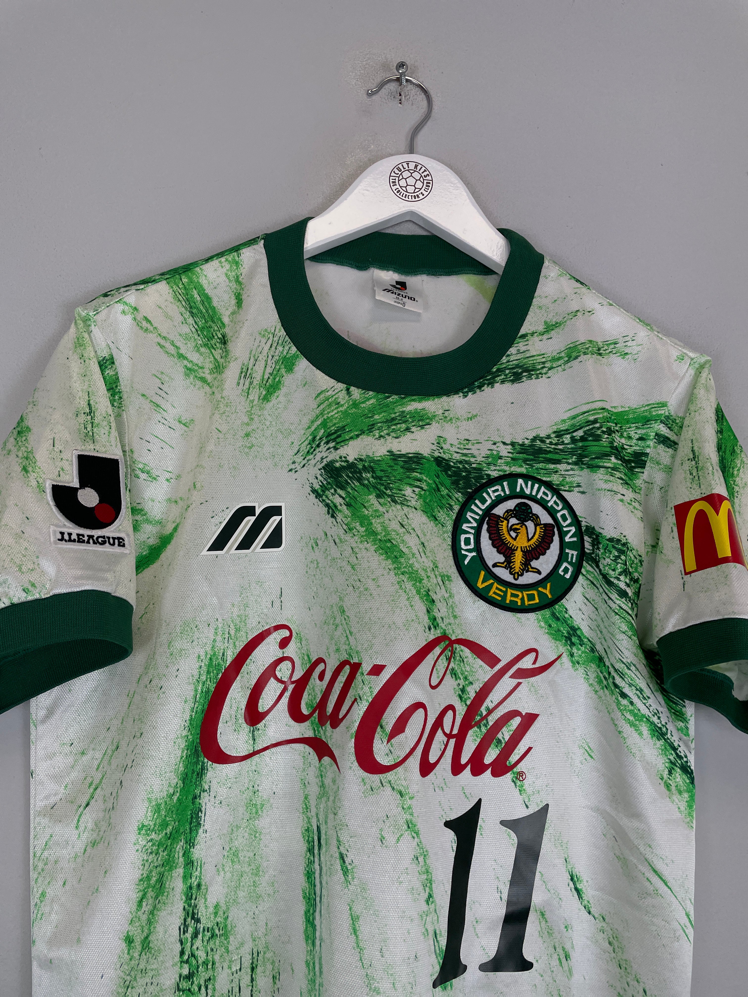 Shop 1993/95 TOKYO VERDY #11 (KAZU) AWAY SHIRT (L) MIZUNO, classic football shirts, vintage football shirts & retro soccer jerseys at Cult Kits