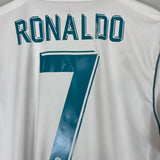 2017/18 REAL MADRID RONALDO #7 HOME SHIRT (M) ADIDAS