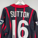 Shop 1994/95 BLACKBURN ROVERS SUTTON #16 L/S *MATCH ISSUE* AWAY SHIRT (XL) ASICS, classic football shirts, vintage football shirts & retro soccer jerseys at Cult Kits