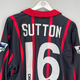 Shop 1994/95 BLACKBURN ROVERS SUTTON #16 L/S *MATCH ISSUE* AWAY SHIRT (XL) ASICS, classic football shirts, vintage football shirts & retro soccer jerseys at Cult Kits
