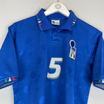 Shop 1994 ITALY MALDINI #5 HOME SHIRT (M) DIADORA, classic football shirts, vintage football shirts & retro soccer jerseys at Cult Kits