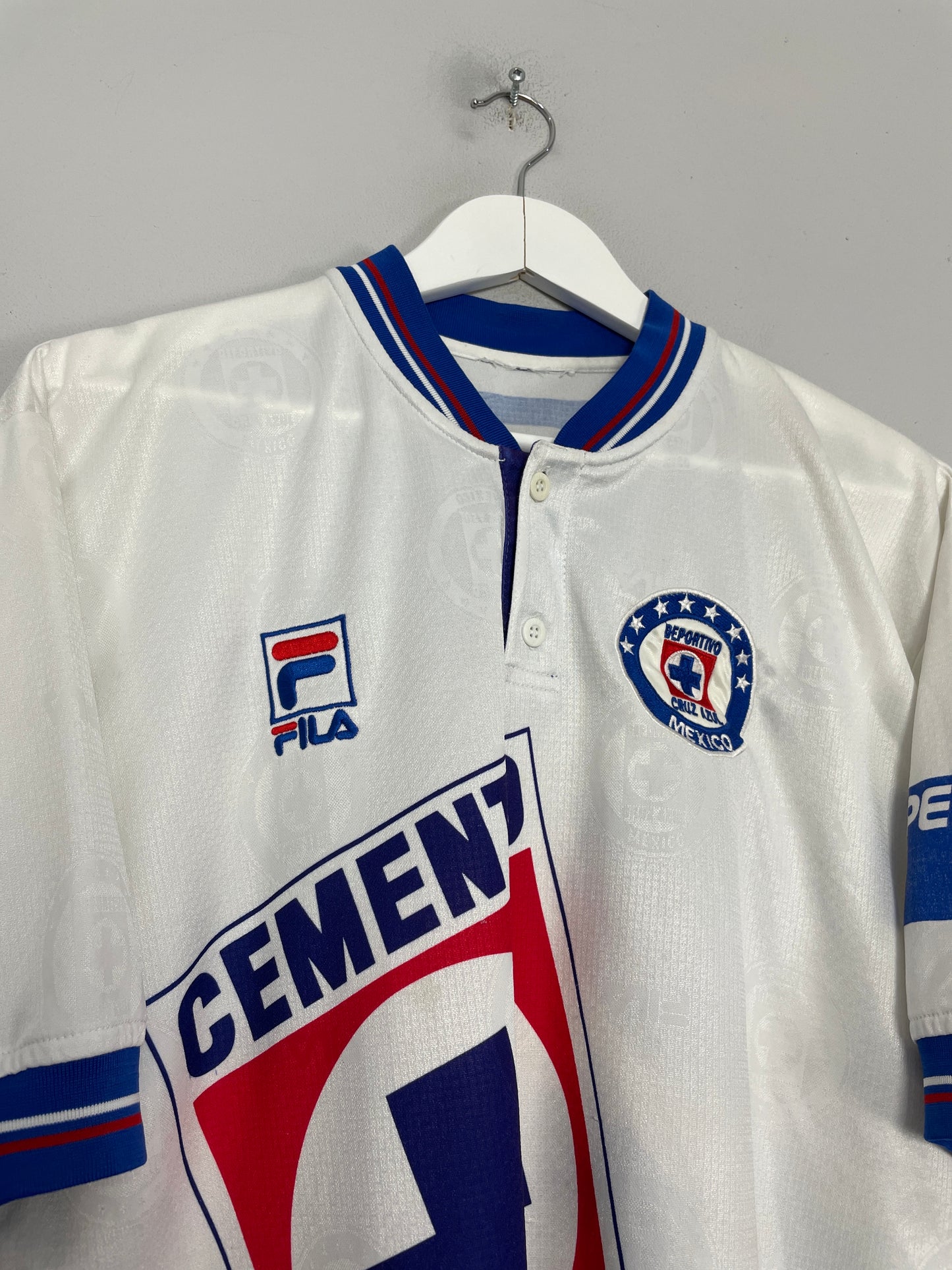 1999/00 CRUZ AZUL C.SAUCEDO #27 AWAY SHIRT (L) FILA