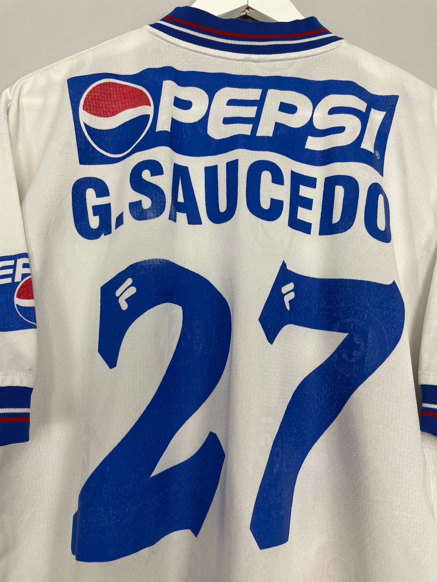 1999/00 CRUZ AZUL C.SAUCEDO #27 AWAY SHIRT (L) FILA