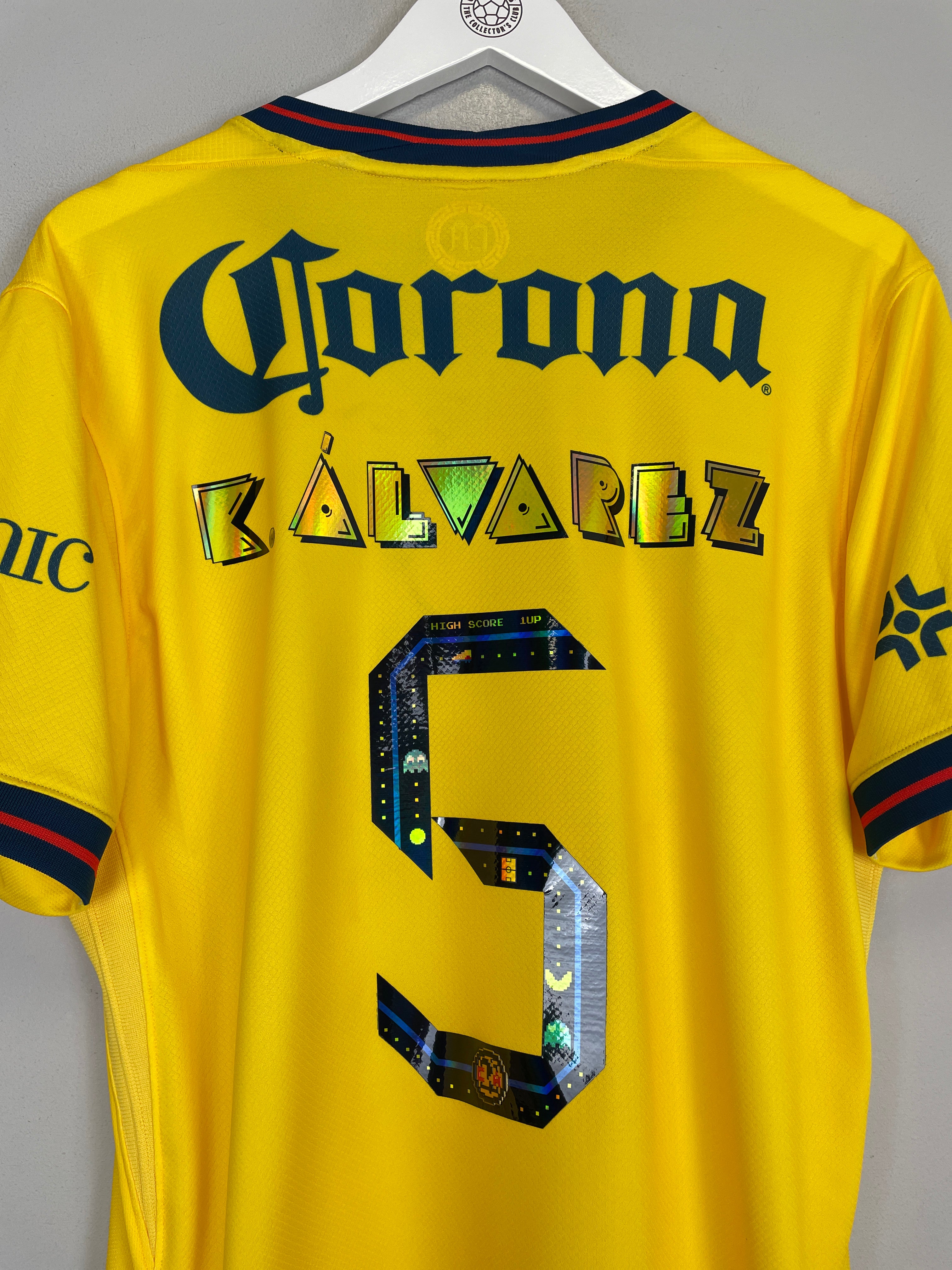 Shop 2024/25 Club America Alvarez #5 *BNWOT* Pac-Man Home Shirt (Multiple Sizes) Nike, classic football shirts, vintage football shirts & retro soccer jerseys at Cult Kits