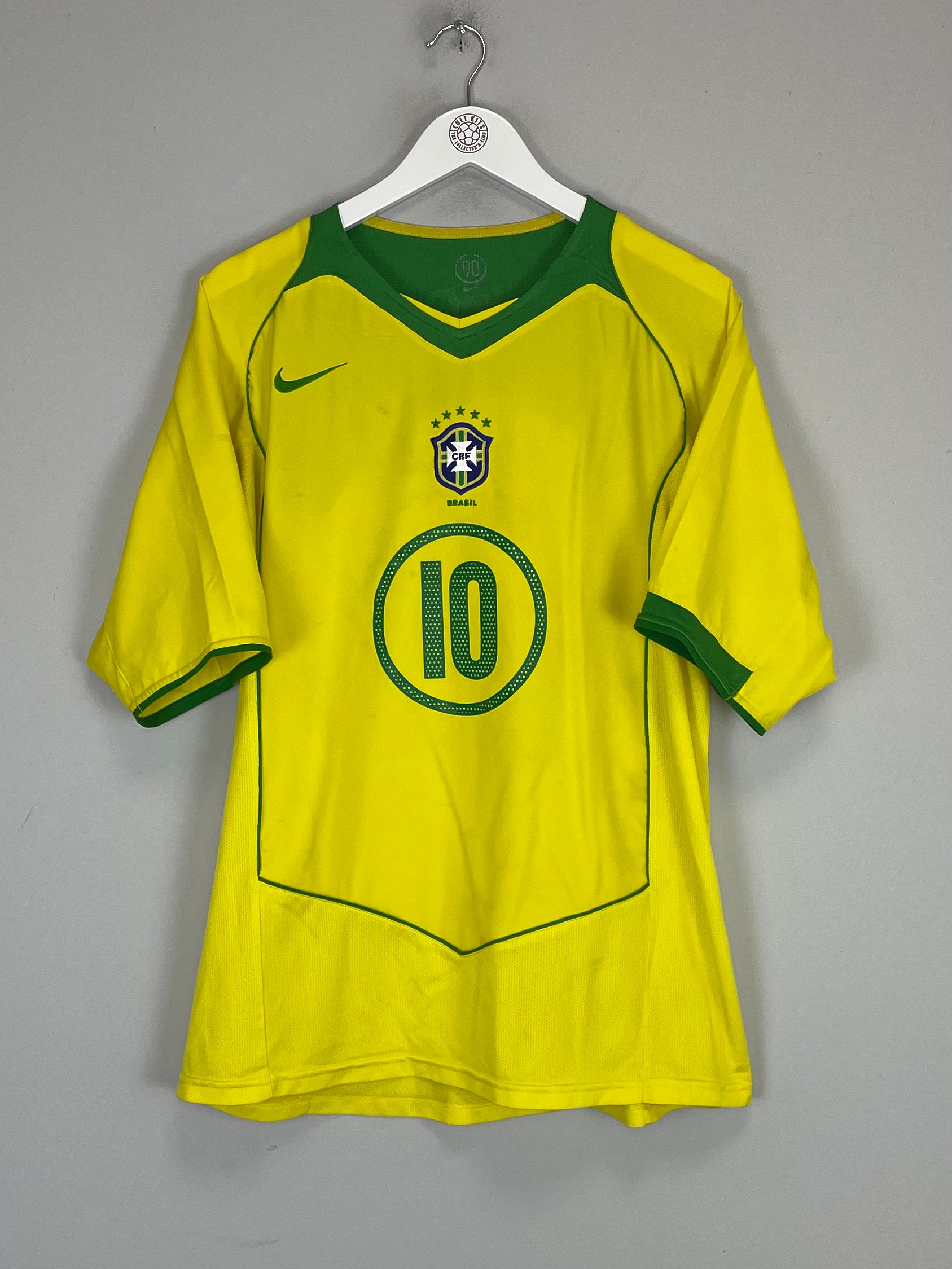 Shop 2004/06 BRAZIL RONALDINHO #10 HOME SHIRT (M) NIKE, classic football shirts, vintage football shirts & retro soccer jerseys at Cult Kits