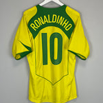 Shop 2004/06 BRAZIL RONALDINHO #10 HOME SHIRT (M) NIKE, classic football shirts, vintage football shirts & retro soccer jerseys at Cult Kits