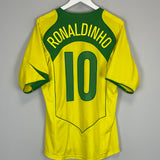 Shop 2004/06 BRAZIL RONALDINHO #10 HOME SHIRT (M) NIKE, classic football shirts, vintage football shirts & retro soccer jerseys at Cult Kits