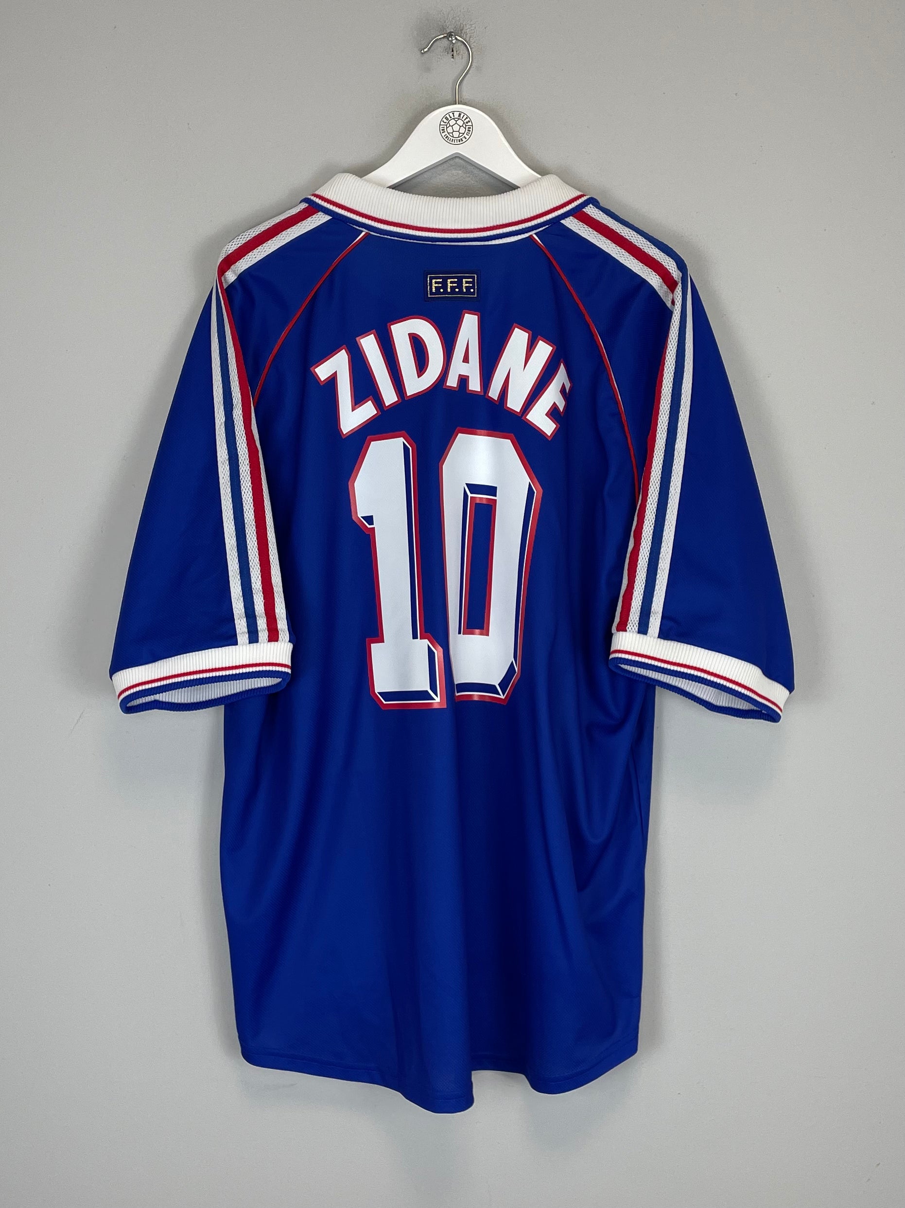 Shop 1998/00 FRANCE ZIDANE #10 HOME SHIRT (XL) ADIDAS, classic football shirts, vintage football shirts & retro soccer jerseys at Cult Kits